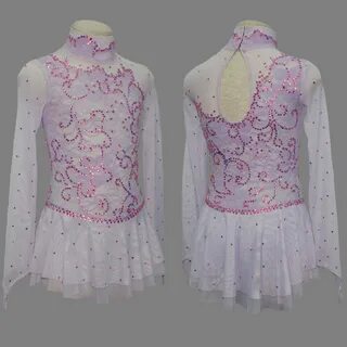 Белое платье для фигурного катания