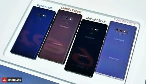 Note 9 цвета