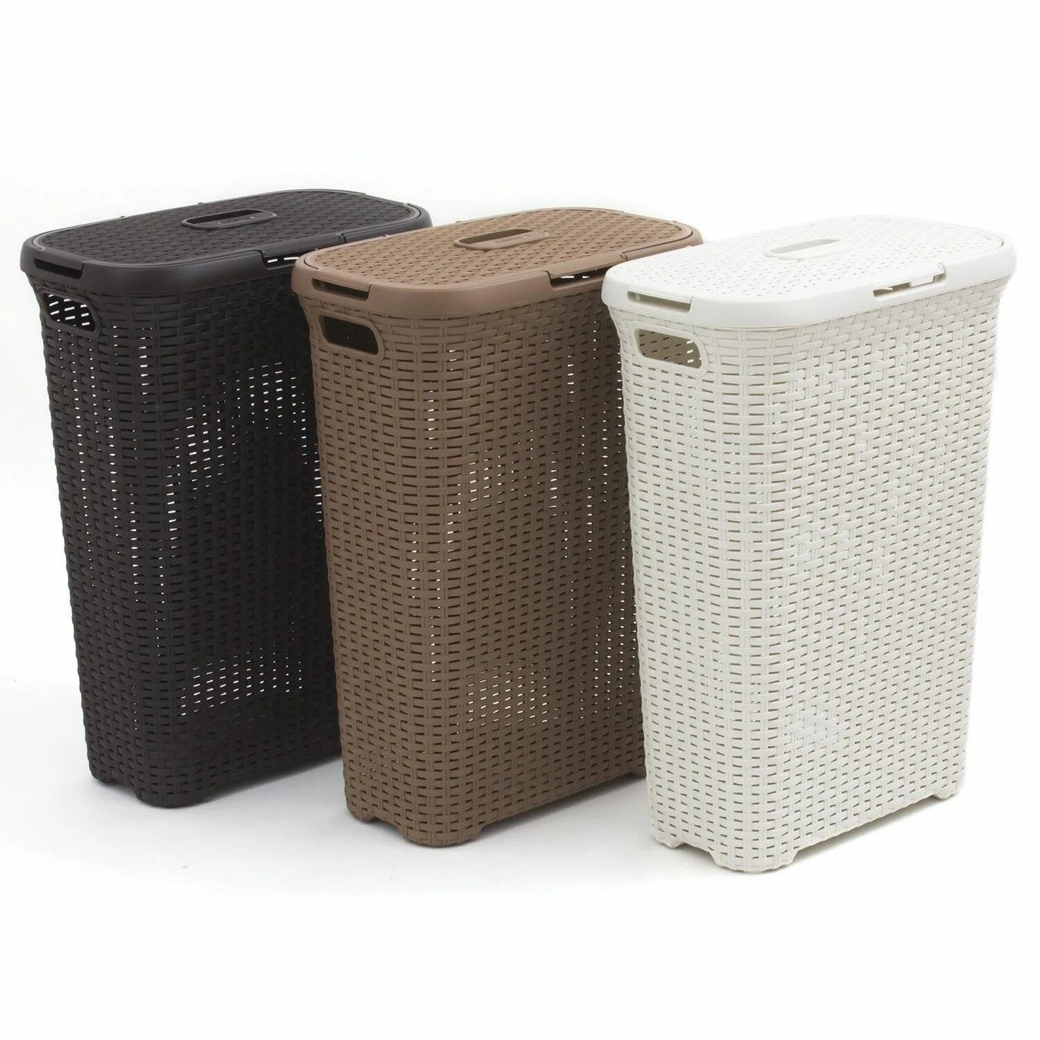 Контейнер для белья в ванную. Корзина д/белья curver deco natural 40л 44,7x26,5x61,5см. бак для белья curver. бак для мусора curver rattan. корзина для белья hitt h74002 brown.