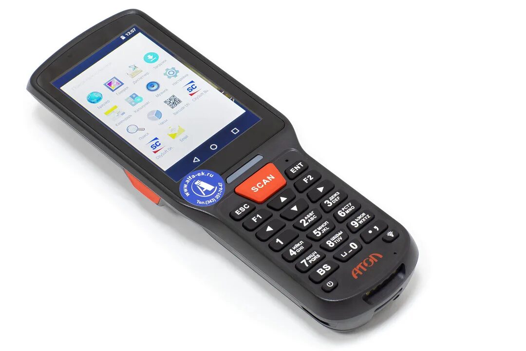 ТСД atol Smart Lite. Атол Smart Lite. Мобильный терминал Атол Smart.Lite. Мобильный терминал Атол Smart.Lite (Android 7.0, 2d Imager, 4”, 2гбх16гб, Wi-Fi b/g/n, 5200 Mah, Blu. Черный терминал