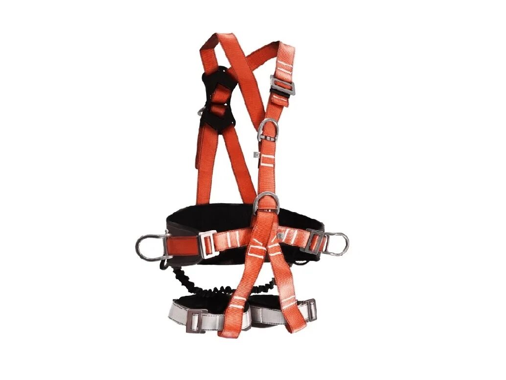 работы на высоте. строп текстильный паук 2-ветвевой (2ст) 30мм 1,0т 1м. пояс страховочный 5 точечный с привязью. привязь венто высота 016 р,2. мужчина и женщина.