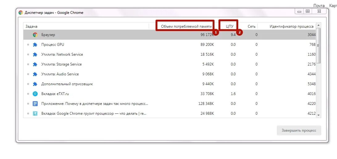 Процессы хрома. Диспетчер задач гугл хром. Google Chrome ест много оперативной памяти. Как приостановить процесс в диспетчере задач.