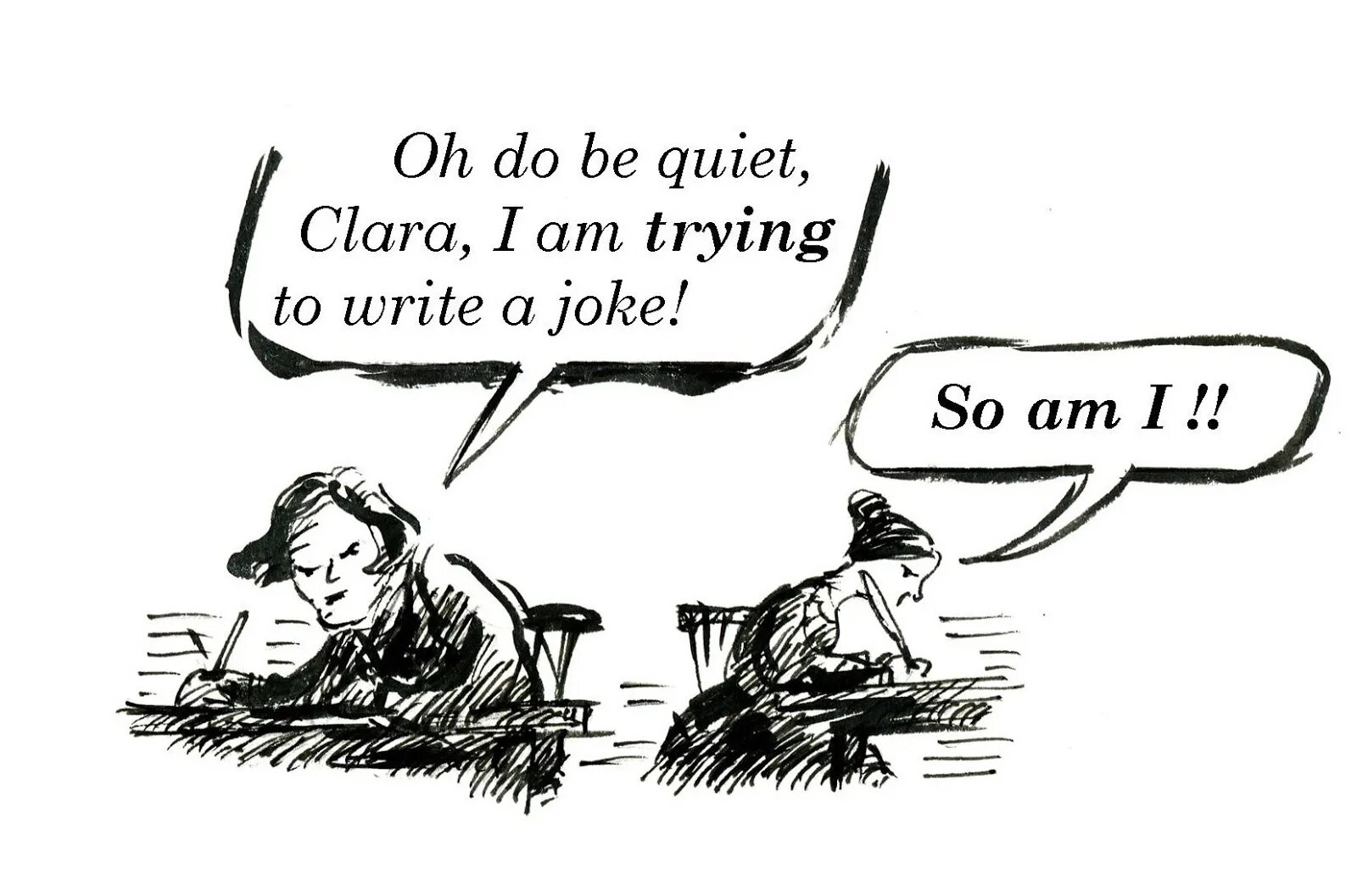 Write joke. Joke about writers.