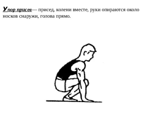 Техника выполнения упор присев. Упор присев. Упор присев упор лежа. Упор присед. Положение упор присев.