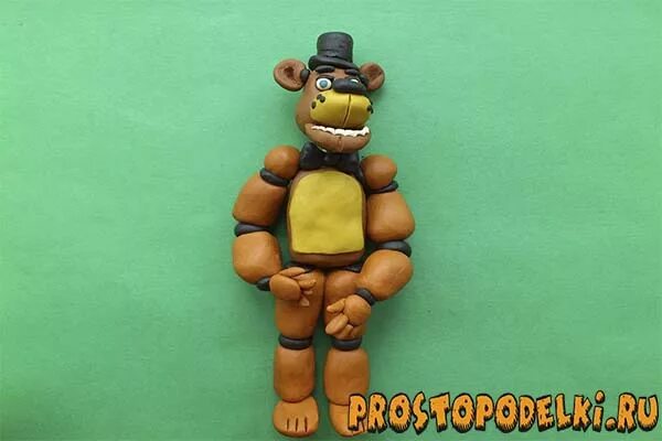 мишка фредди лепить из пластилина. фредди из пластилина fnaf. мишка фредди из пластилина. лепка фредди аниматроник. медведь фредди из пластилина.