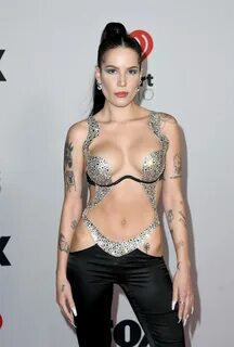 Click through the gallery for 30+ photos of Gorgeous Halsey in Revealing Dr...