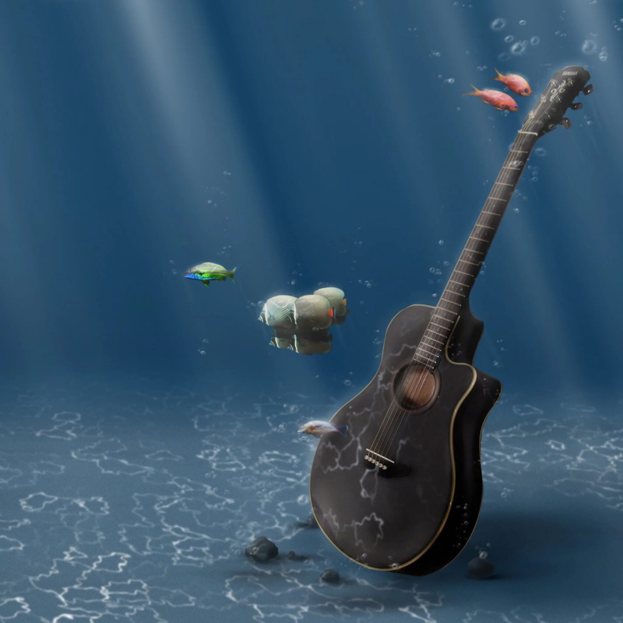 Спокойная музыка воды. Гитара на фоне моря. Гитара на рабочий стол. Гитара обои. Гитара заставка.