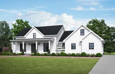 3 Bedroom , 2 Bath Modern Farmhouse House Plan #74-908. 