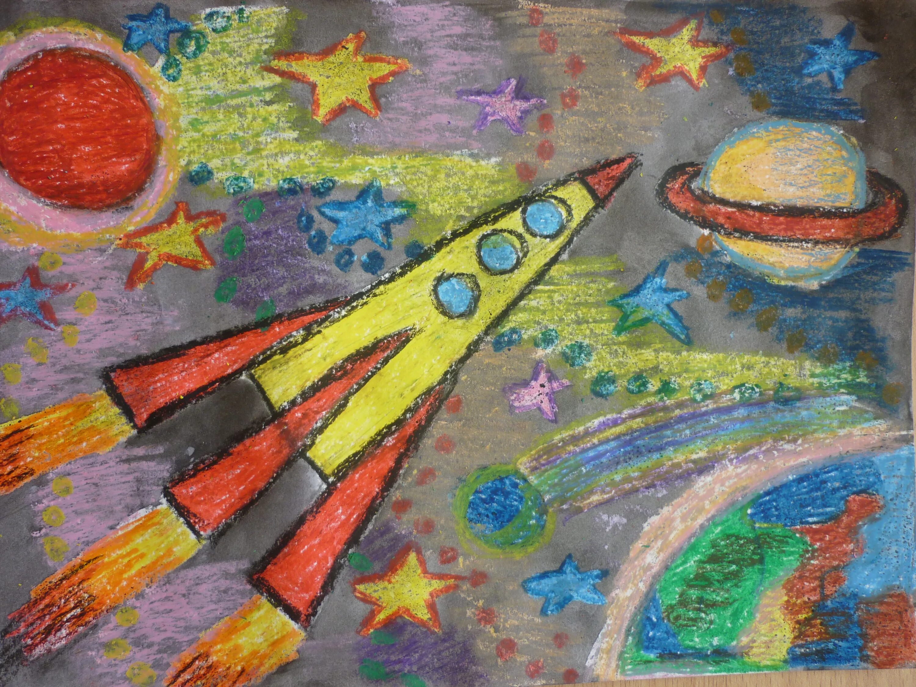 День космонавтики рисунок в школу 2 класс. Рисунок ко Дню космонавтики. Рисование ко Дню космонавтики. Рисунок ко Дню космонавтики в садик. Конкурс рисунков ко Дню космонавтики.