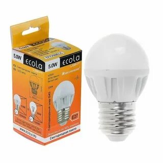 Лампа светодиодная led 10вт е27 4000к