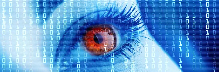 Цифровая визуальная информация. Визуальная информация иллюстрация. визуальный вид. цифры в глазах человека. числа с глазами.