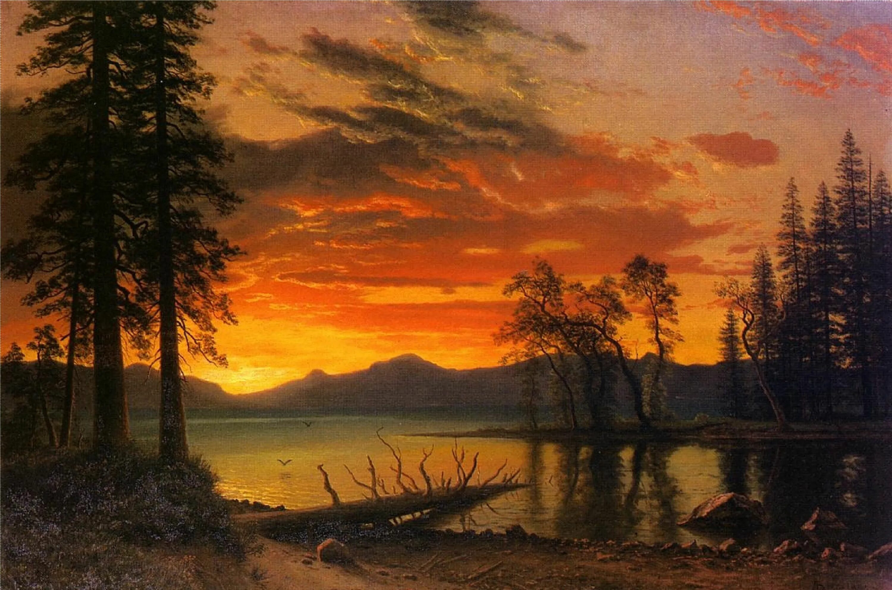 Пейзаж в художественном произведении. Albert Bierstadt художник.