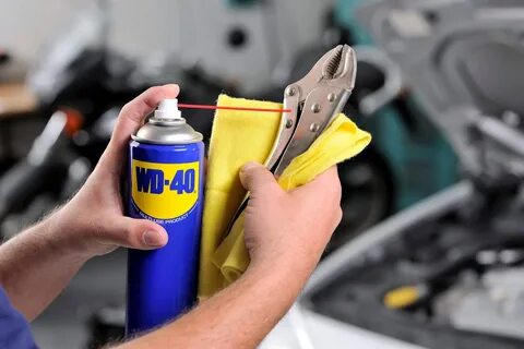 Можно смазать цепь wd 40