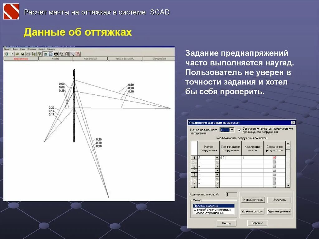 Используя данные приведенные на рисунке мачты ab. Мачты на оттяжках скад. расчет мачты. расчет нагрузки мачты. расчет мачты на оттяжках.