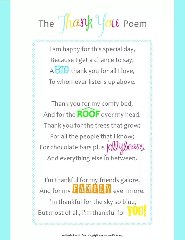 Thank you poem. Thank you poem for Kids. Thank poem. ,,You'' poem. This is special day