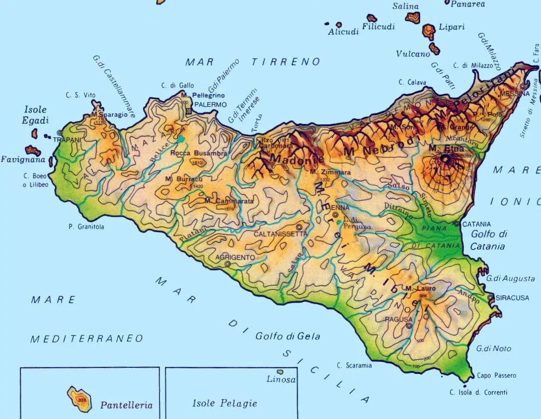 Остров Сицилия физическая карта. Сицилия на карте. Остров Сицилия на карте. Физическая карта Сицилии.