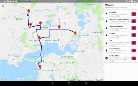 Маршрут автобуса 45 в казани с остановками
