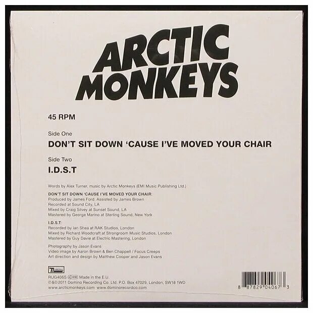 Arctic Monkeys don't sit down. Don't sit down 'cause i've moved your Chair. Arctic Monkeys don't sit down 'cause i move your Chair. Don t sit down