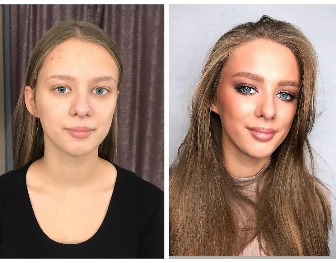 Вечерний макияж до и после. Легкий макияж до и после. Дневной макияж до и после. Макияж подростков до и после.