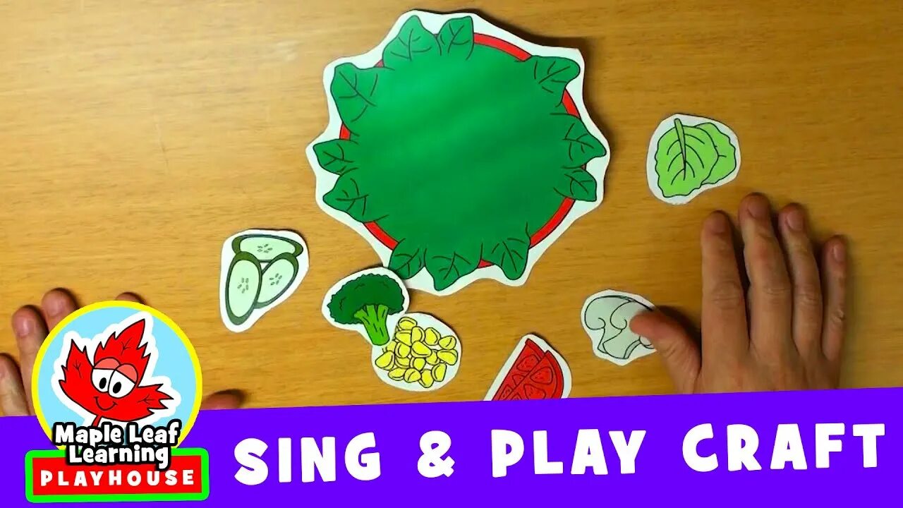 Maple leaf learning. Maple leaf learning playhouse. maple leaf learning crafts. salad craft for kids.