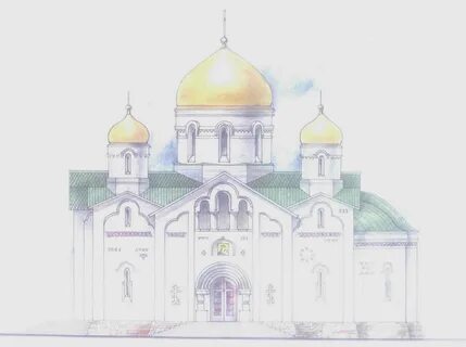 Зарисовка храма или общественного здания
