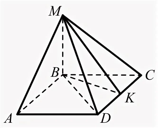 Прямоугольник АВСД основание пирамиды МАВСД грани АБМ И СБМ. Основанием пирамиды МАВСД является ромб АВСД АС 8 ВД 6.