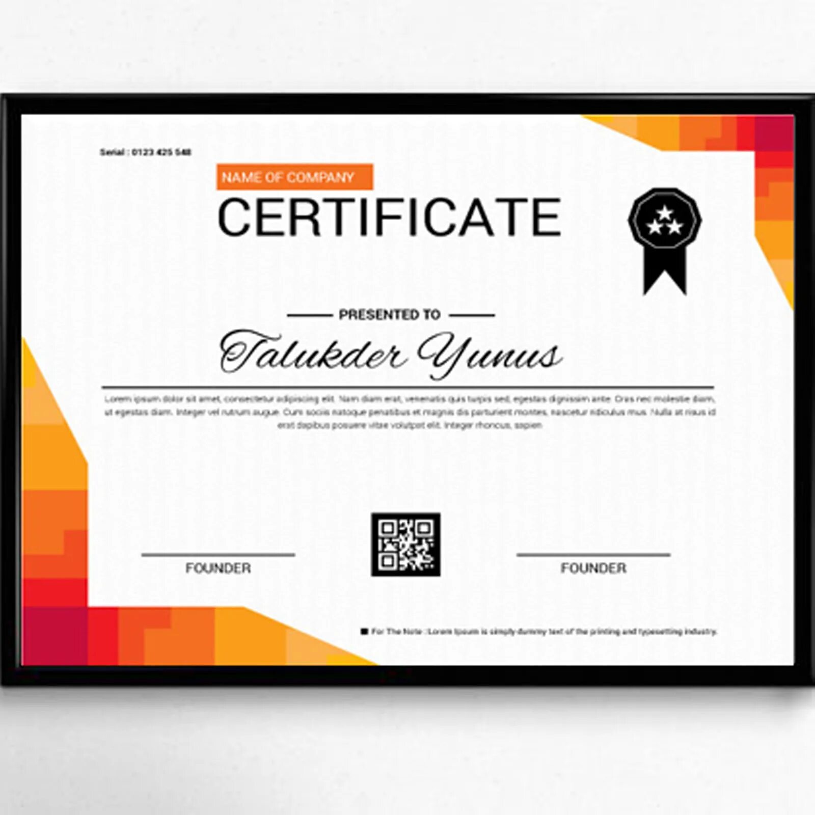 Identity certificate. Certificate Classic. Certificate of authenticity. Identity Certificate(ic).