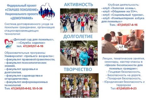 Мероприятия проекта демография