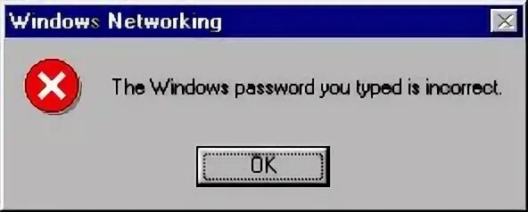 Wrong password