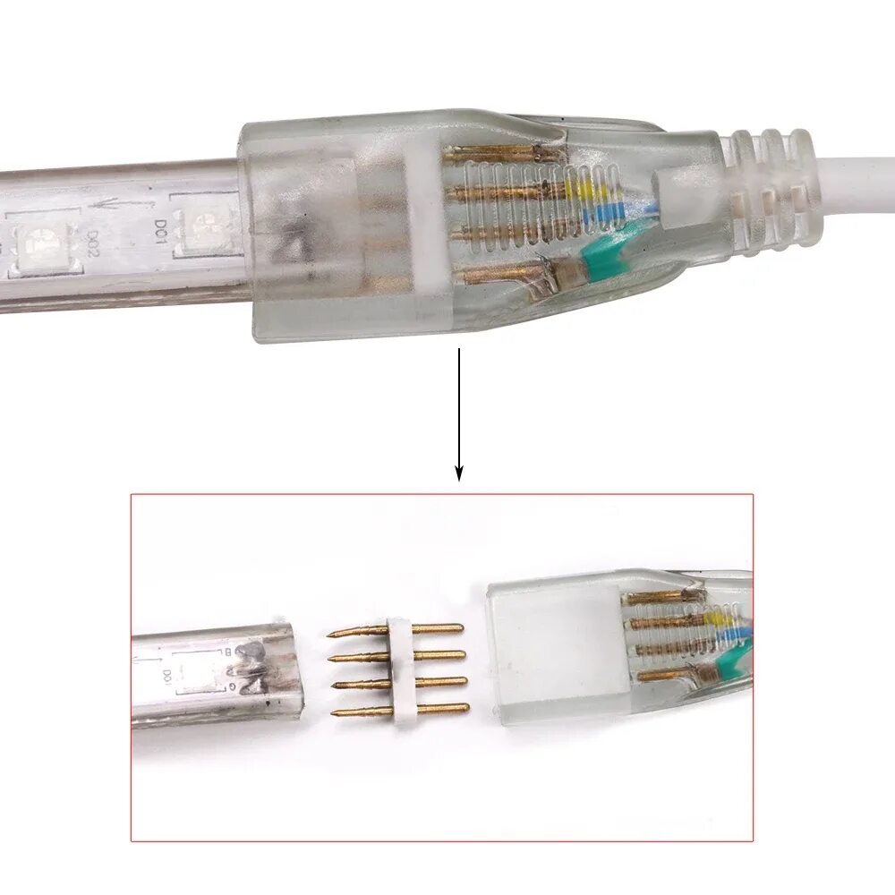 Подключение ленты 220 вольт. Контроллер с пультом для led ленты 220v rgb ip20 (220v rgb ip20). коннектор для светодиодной ленты 220в smd5050.
