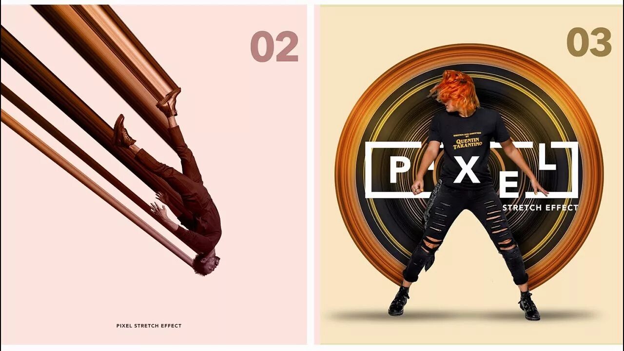 Stretch effect. Data stretch effect.
