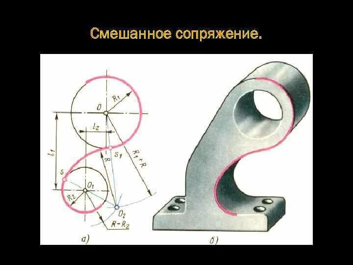 Сопряжение Инженерная Графика. Сопряжение окружностей черчение. Построение смешанного сопряжения. Внешнее сопряжение Инженерная Графика. Астахов сопряжение 8 читать