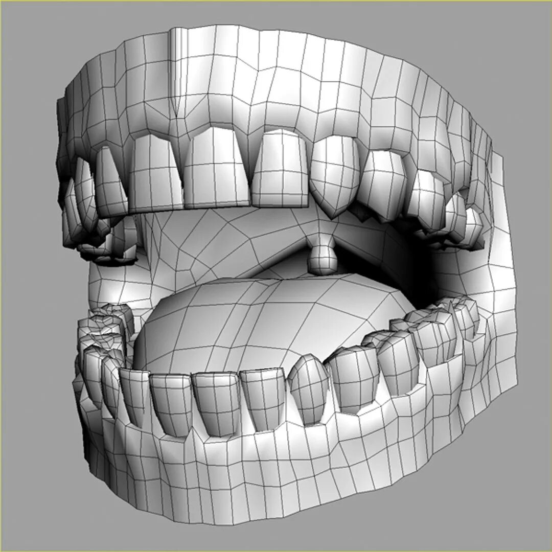Моделирование челюсти. 3d моделирование зубов. Трехмерная модель зубов.