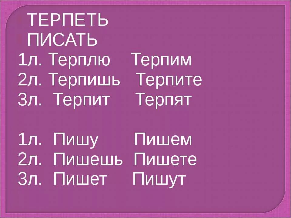 Как пишется слово терпим