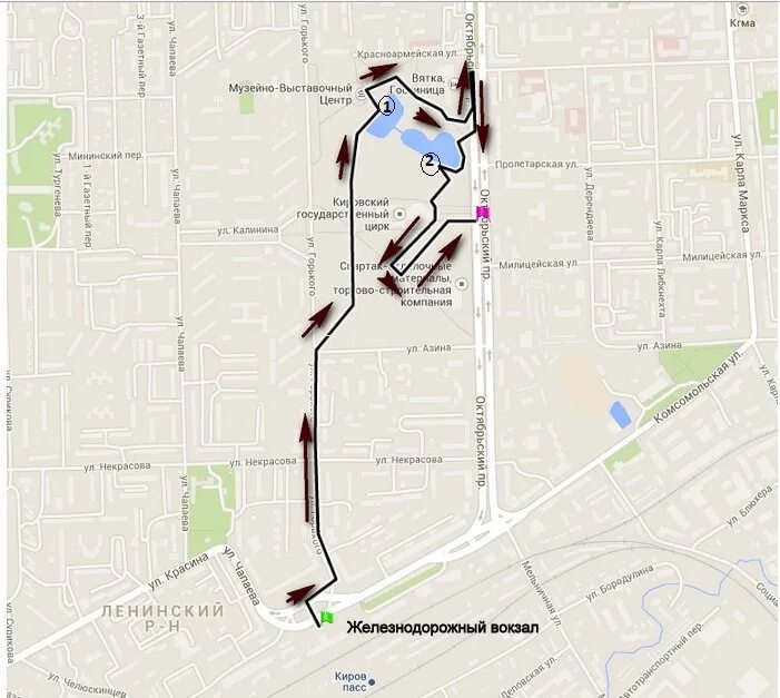 Киров доехать на транспорте. Туристический маршрут по Кирову. Маршрут Киров. Туристические маршруты г. Киров. Юркин парк Киров как доехать.