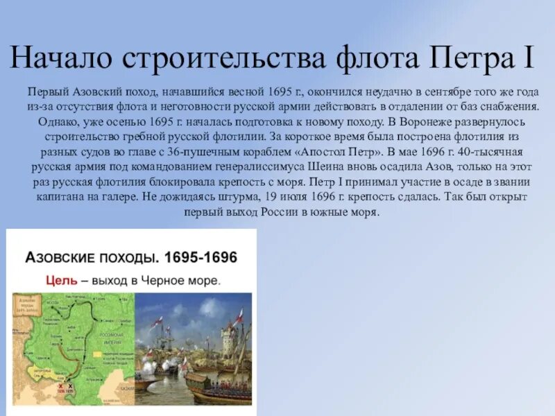 Азовские походы какой век. Азовские походы Петра 1. Петра 1 Азовские походы Петра i.. Походы Петра 1 1695-1696.