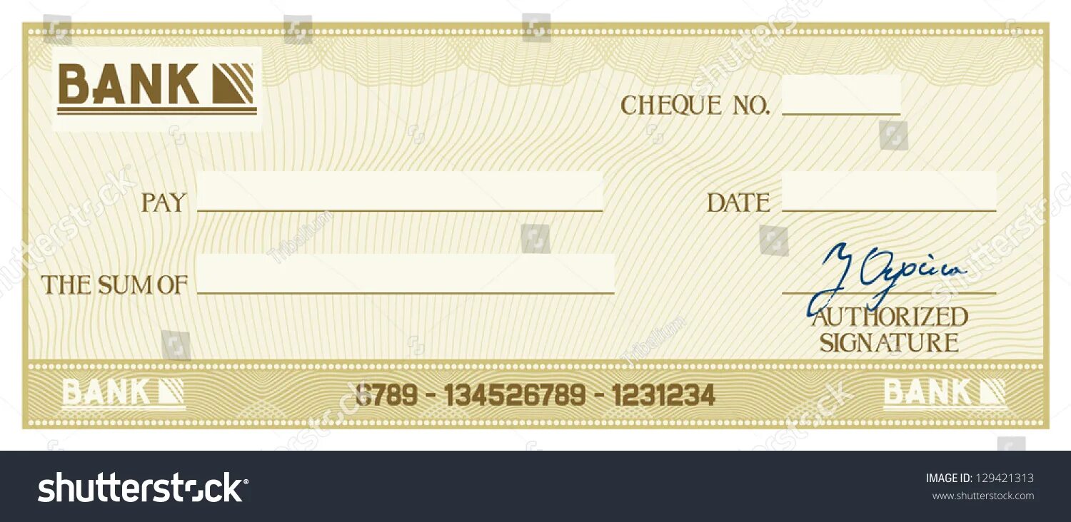 Blank check. Blank check