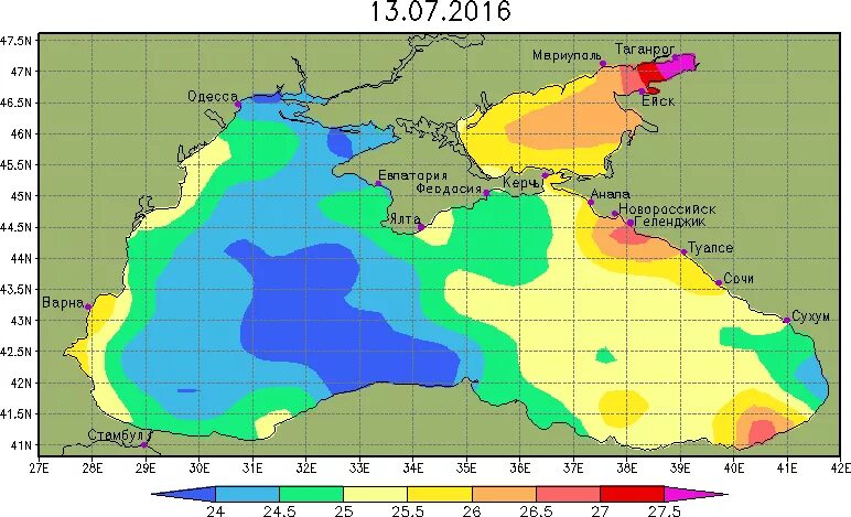 Температура черного моря севастополь