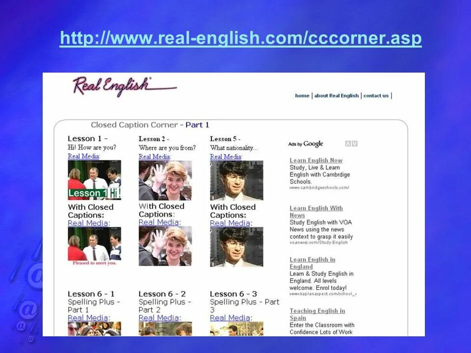 Real English. Real English.com. Real с английского. Www really learn English com. Сайт english com