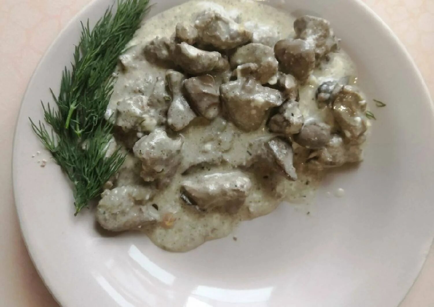 Печень в сливках с соевым соусом Recept