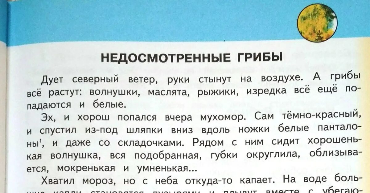 Маразмы в школьных учебниках. Дует Северный ветер, руки стынут. Пришла зима с севера подул основная мысль