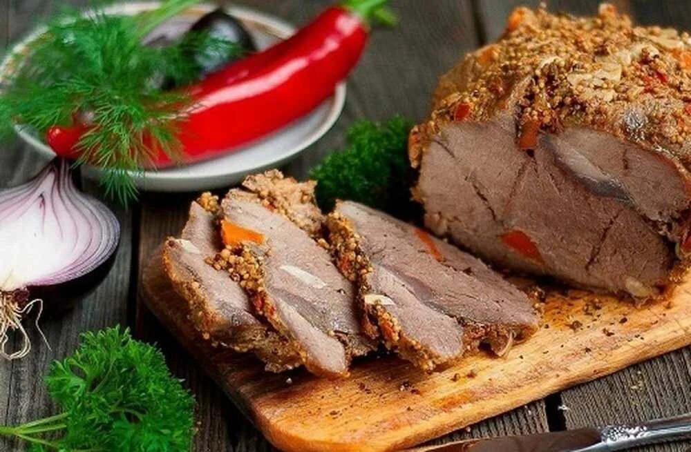 Рецепт домашнего мяса в духовке