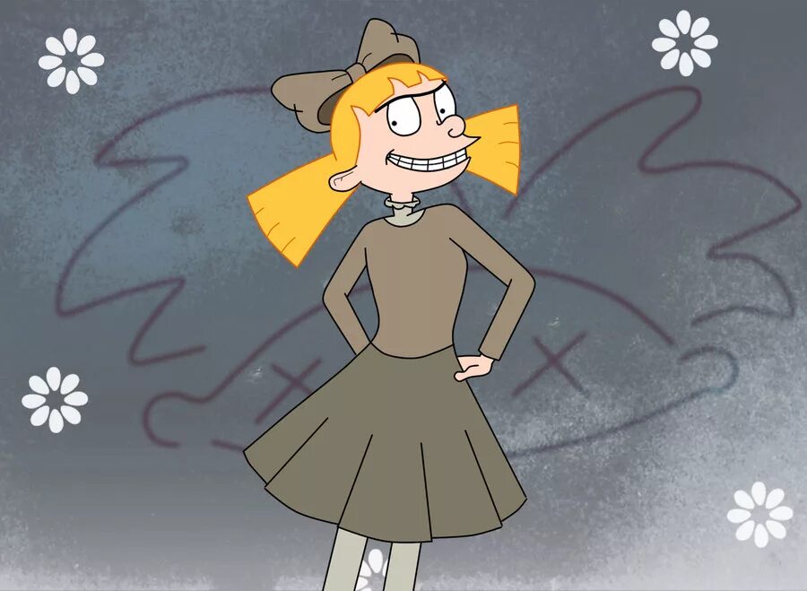 хельга персонаж. внучка хельга. хельга с портретом арнольда. сестра хельги патаки. хельга патаки певица.