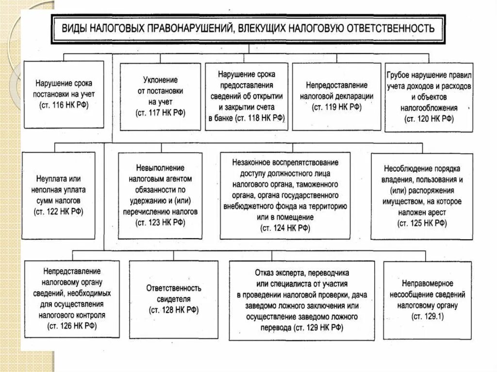 Ответственность по налоговому законодательству схема. Налоговые правонарушения НК РФ. Ответственность за нарушение налогового законодательства. Виды налоговых правонарушений. Случаи налоговых правонарушений