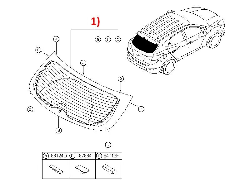 замена заднего стекла хендай