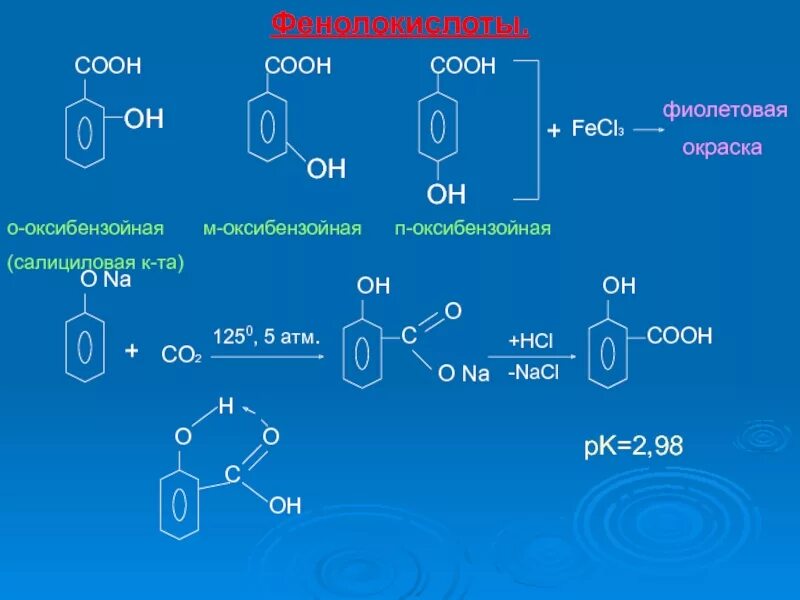 Фенолокислоты. Фенолокислоты реакция карбоксильной группы. 3 Оксо бензойной кислоты. Фенолокислоты представители.