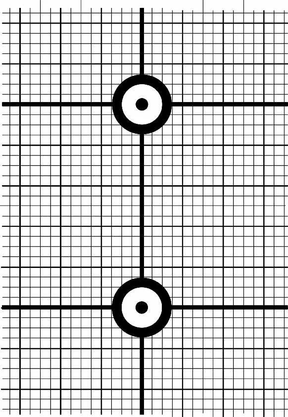 Пристрелочная мишень на 100 метров. Мишень для пристрелки нарезного оружия на 100 метров. Мишень пристрелочная а4 50 метров. Пристрелочная мишень на 100 метров на а4.