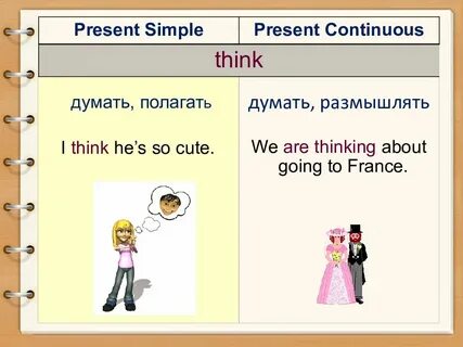 Глаголы think