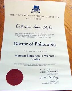 Doctor of philosophy degree
