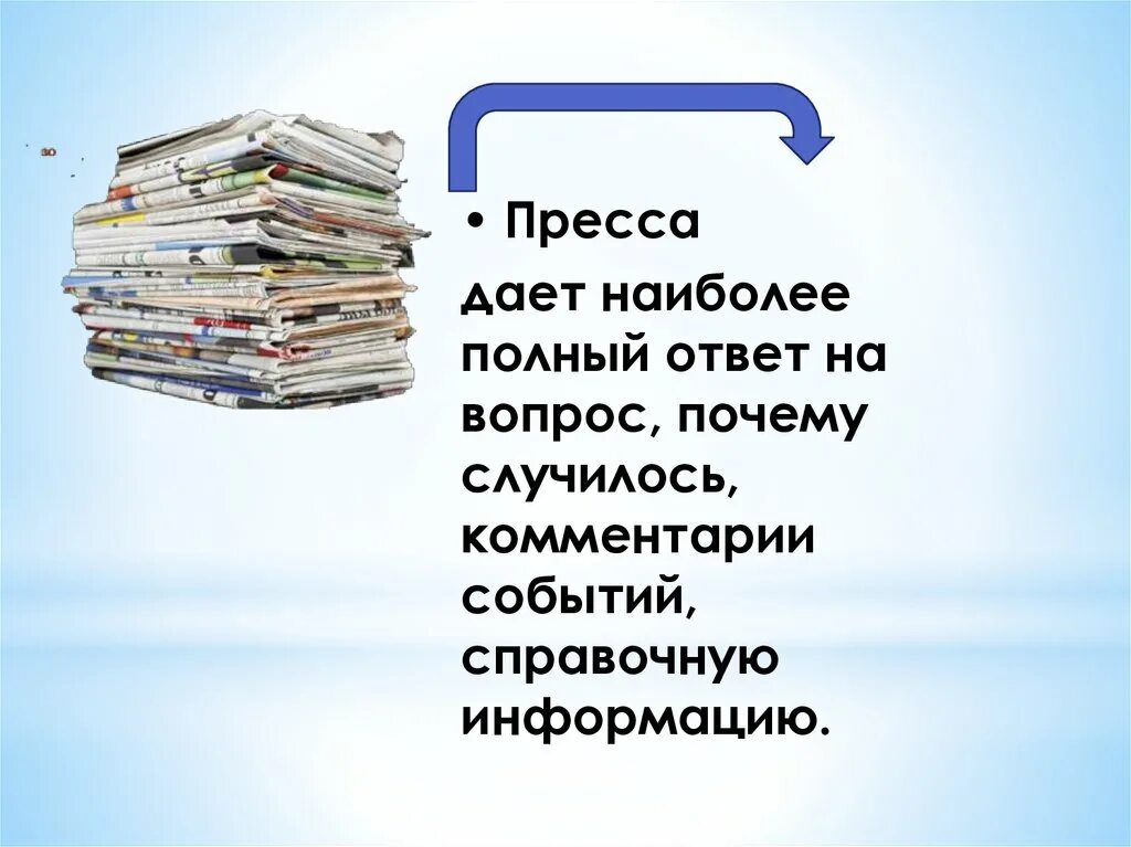 Пресса дает наиболее полный ответ на вопрос, почему. Термин массовая пресса. Роль СМИ В политической жизни общества презентация. Полный ответ. Книга ответ полностью